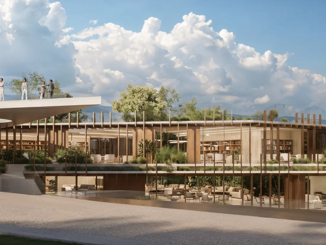 Clubhouse terrace and pool deck